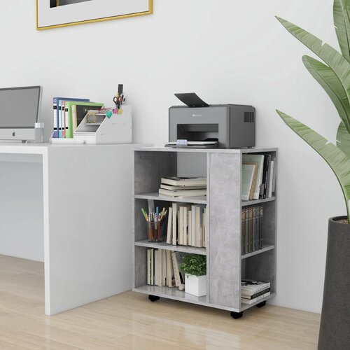 vidaXL Ormarić s kotačima siva boja betona 60 x 35 x 75 cm od iverice Cijene