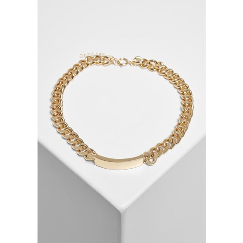 Urban Classics Plate Necklace Gold One Size Slike