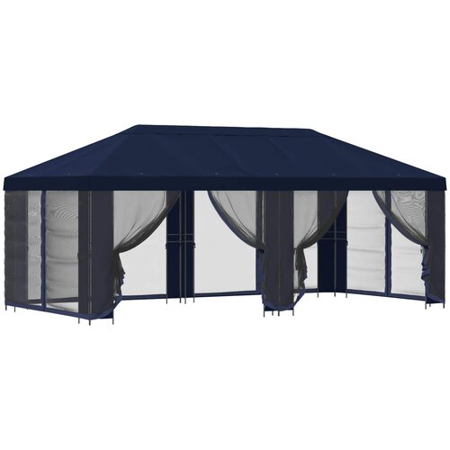 vidaXL Paviljon s stenami 6 x 3 m Modra Poliester in jeklo 190, (5000218873) Cene