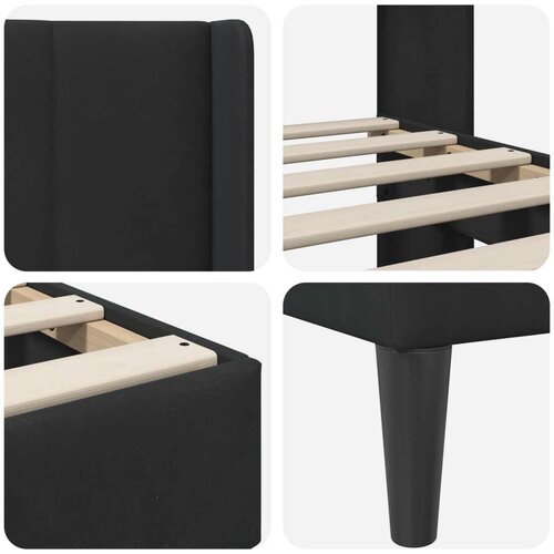  Okvir za krevet s uzglavljem Crna 120 x 190 cm Bar&amp;scaron;un - Crna 120 x 190 cm Slike