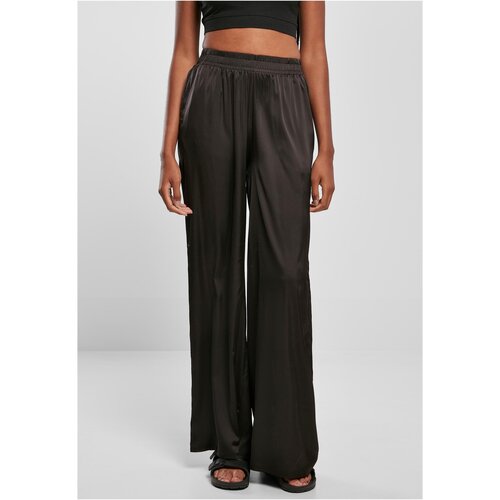 Urban Classics Women's satin wide trousers black Cene