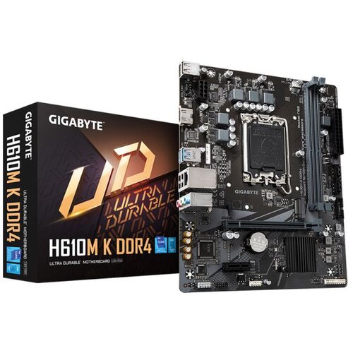 Gigabyte MB H610M K DDR4 G10, LGA1700, 2xDDR4, M.2, 2xSATA, 6xUSB, HDMI, mATX Slike