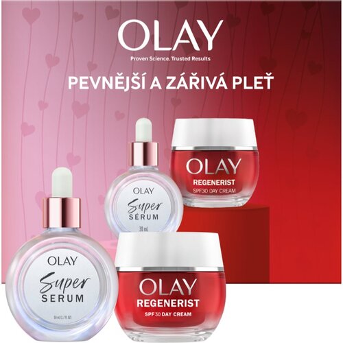 Olay Gift Set Super Serum &amp;amp; Regenerist poklon set za učvr&amp;scaron;ćivanje i lifting lica Slike