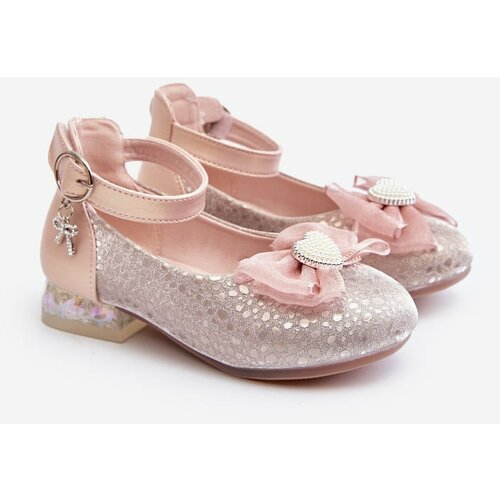 Kesi Children's ballerinas with a bow in pink color Nanthea Cene