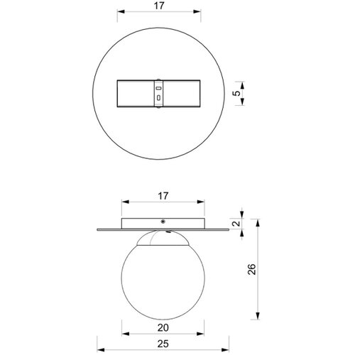  plafonsko svetlo plato 1xE14/40W/230V prečnika 25 cm Slike