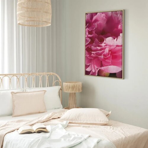  Slika - Blossom of Beauty (1-part) - Pink Peony Flower Embraced by Nature 60x90 Slike