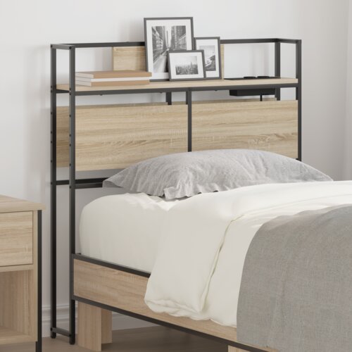 vidaXL Skladiščni naslon sonoma hrast 80 cm Konstruiran les Cene