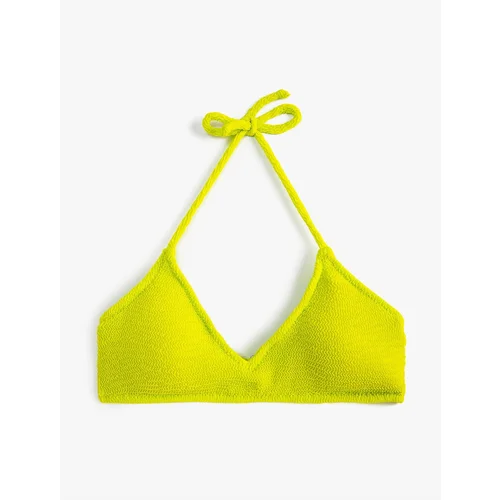 Koton Triangle Bikini Top Textured Halter