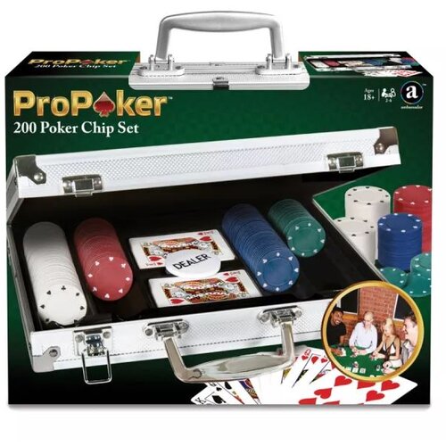 Merchant Ambassador Komplet ProPoker 200: Poker set v aluminijastem kovčku - z DVD-jem v madžarskem jeziku Cene