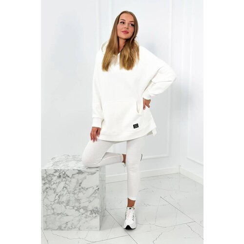 Kesi Cotton set insulated sweatshirt + leggings ecru Cene