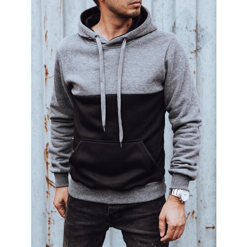 DStreet Bluza męska z kapturem ciemnoszara Slike