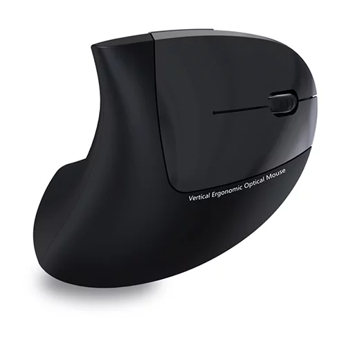  ergonomska vertikalna brezžična miška 1600DPI črna