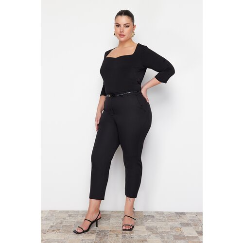 Trendyol Curve Black Woven Trousers Cene