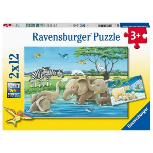 Ravensburger puzzle (slagalice) - Safari životinje i mladunci Slike