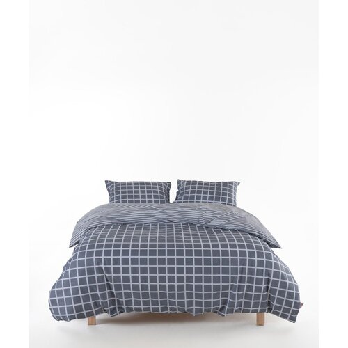 Mila Home Luxury Siva enojna posteljnina iz renforce bombaža 140x200 cm Linear Calm Geometric – Cene