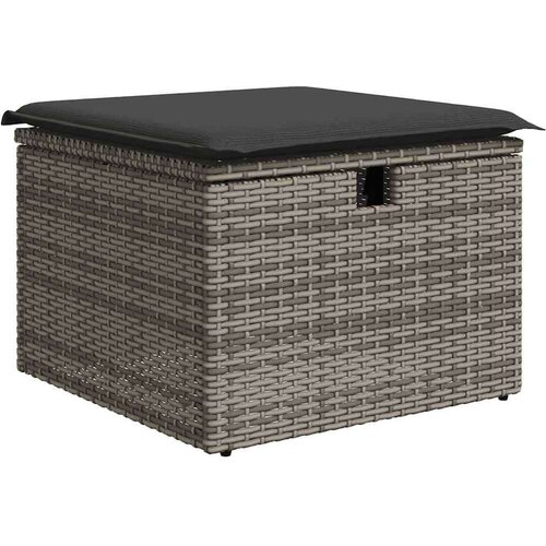 VidaXL 6-dijelni set vrtnih sofa od poliratana s jastucima sivi Slike