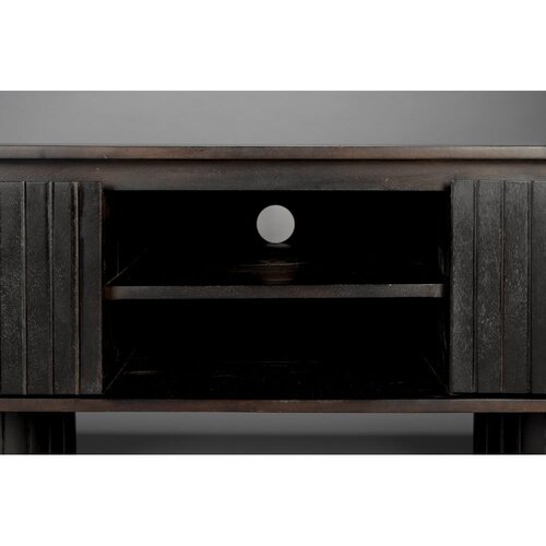 Dutchbone Temno rjava TV omarica iz masivnega manga 140x45x40 cm Kenji &amp;ndash; Slike