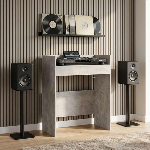 Dj stol Betonska siva 62 x 45 x 102 cm Konstruirano drvo Cijene