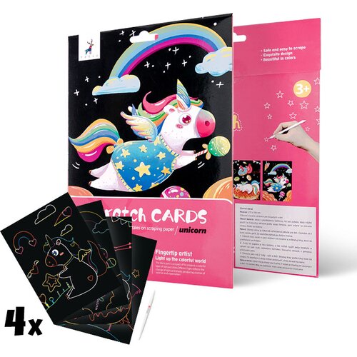  Čarobne slike za praskanje za otroke - Unicorn - 4 kosi (Slika za) Cene