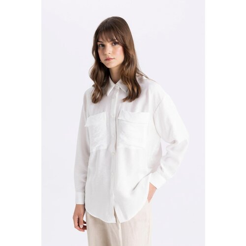 Defacto relax Fit Long Sleeve White Shirt Tunic Slike