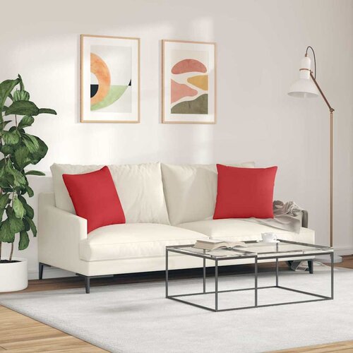  Jastučići za sofu 2 pcs Crvena 45 x 45 cm tkanina Slike