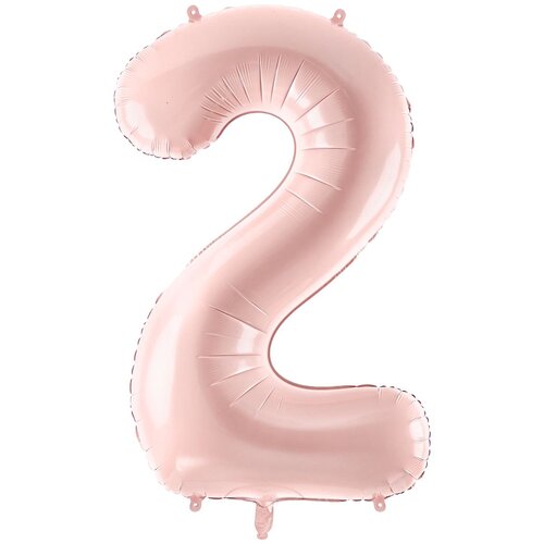 PARTY DECO balon folija številka ''2'', 72cm, svetlo roza Cene