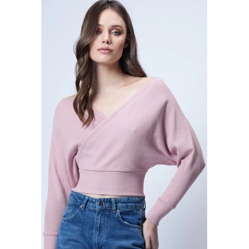 Trend Alacati Stili ženska bluza dugih rukava ALC-019-053-BLZ, v-izrez, roze Cene
