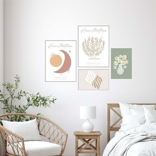 Wallity slika Mdf-00134, 62x85 cm, 4 dela Cene