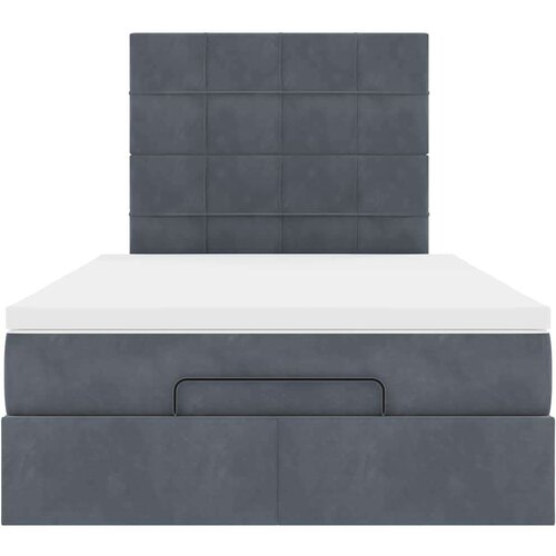 vidaXL Okvir kreveta s madracima tamnosivi 120x200 cm baršunasti Cijene