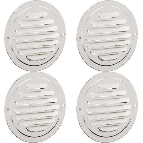  Pokrov ventilacije 4 pcs Srebrno 80 mm Nehrđajući čelik - 80 mm Slike