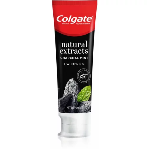 Colgate Natural Extracts Charcoal + White belilna zobna pasta z aktivnim ogljem 75 ml