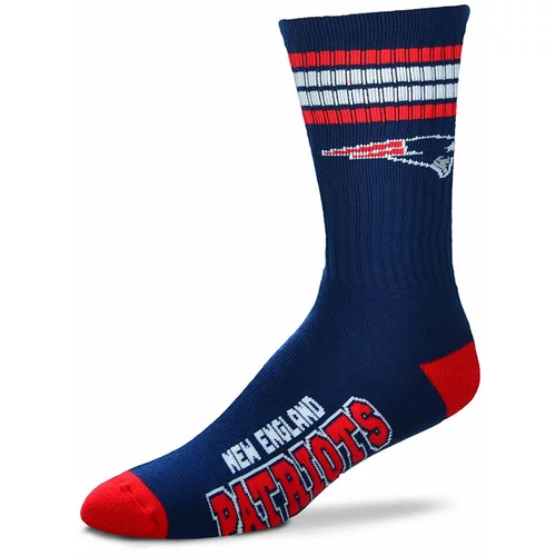For Bare Feet New England Patriots Graphic 4-Stripe Deuce čarape
