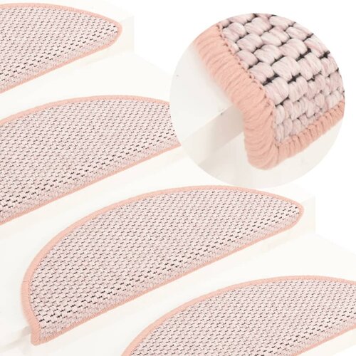 vidaXL Samolepilne preproge za stopnice sisal 15 kosov 65x25 cm rdeče Cene
