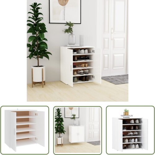 The Living Store Omarica za čevlje bela 60x35x70 cm iverna plošča - Omara Za Čevlje, (21744478) Cene