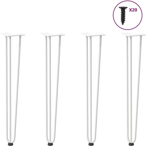 VidaXL Ukosnice noge za stol 4 kom bijele 72 cm čvrstog čelik Slike