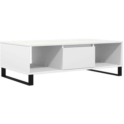 Maison Chic Klubska mizica - kavna mizica - Nizka mizica bela 104x60x35 cm inženirski les, (21754002) Cene
