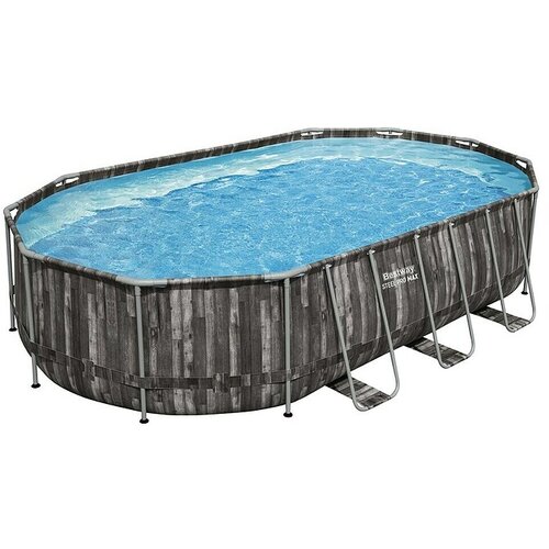 Bestway Bazen sa čeličnim okvirom Steel Pro MAX (Siva, 20.241 l) Cijene