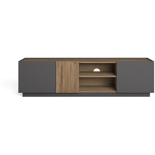 Marckeric Sivi/natur TV stol u dekoru hrasta 180x48 cm Udine - Slike