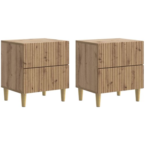vidaXL Noćni ormar s ladicama 2 pcs Hrast artisan 43 x 34 5 x 48 cm - Hrast artisan 2 Cene