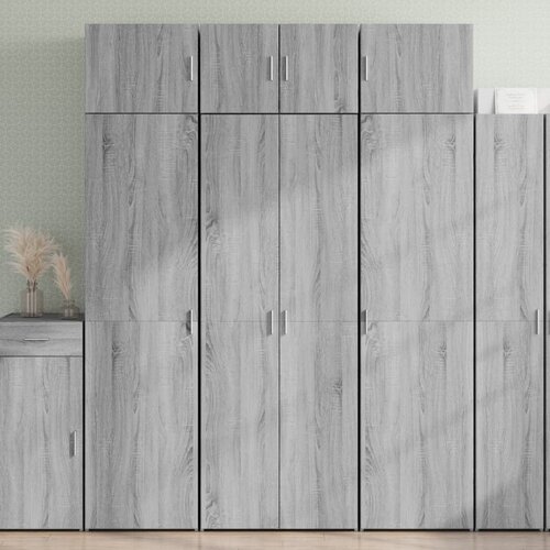  The Living Store Visoka omara siva sonoma 70x42,5x185 cm inženirski les - Visoka Omarica, (21495917) Slike