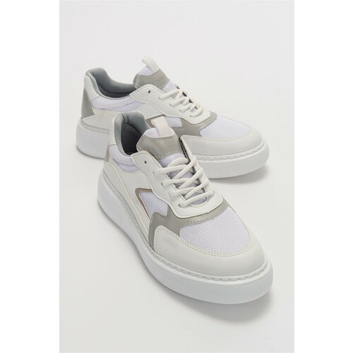 LuviShoes Aere White Gray Women's Sports Shoes Slike