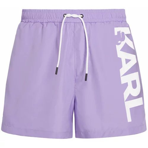 Karl Lagerfeld Kratke kopalne hlače lila / off-bela