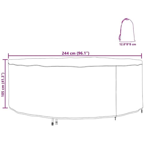 VidaXL Pokrov za vanjski namje&amp;scaron;taj 244 x 244 x 105 cm Slike