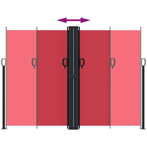  Bočna tenda na uvlačenje crvena 180x1000 cm Slike