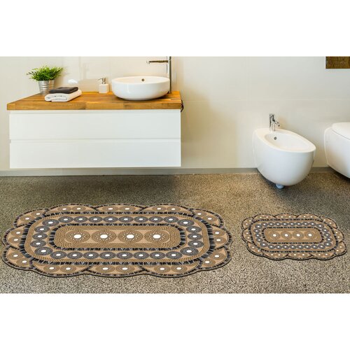 Hanah home set 2 prostirke za kupatilo Braon Cene