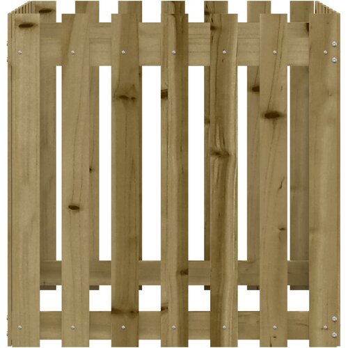  Vrtna sadilica s izgledom ograde 70 x 70 x 70 cm od borovine Slike