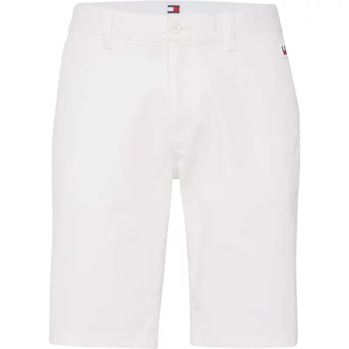 Tommy Jeans Chino hlače 'SCANTON' mornarska / rdeča / bela