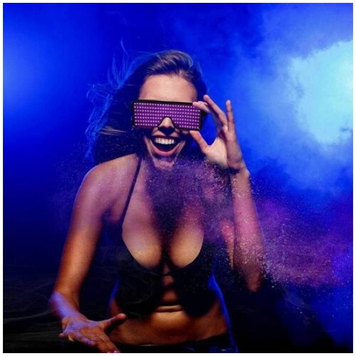 Manta iDance Party naočale, 8 LED načina uzorka, roze Slike