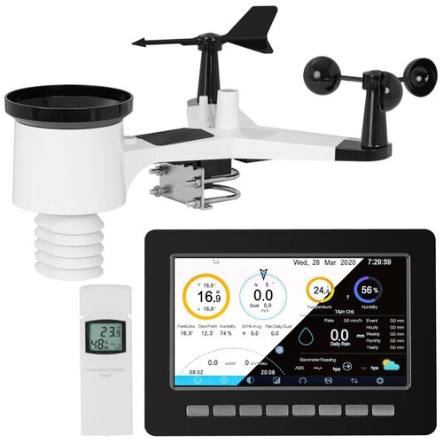 Steinberg Systems brezžična solarna vremenska postaja 7v1 lcd wifi 100m, (21112579) Cene