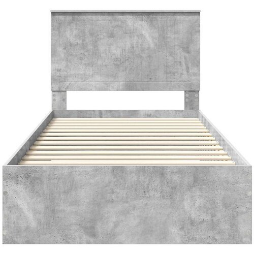  Okvir za krevet s uzglavljem Betonski sivi 100 x 200 cm Slike